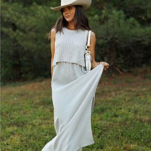 Elegant Cream Maxi Dress